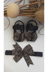 Resim Modomood BilgeTrend Fistolu Bebek Patik Ve Bandana Seti Fisto Desenli Ayakkabı Bandana Set B888 