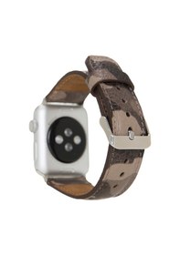 Resim Bouletta Apple Uyumlu Watch Deri Kordon 42-44-45 MM Kamuflaj Bej 