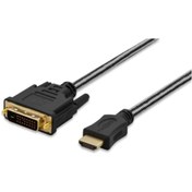 Resim Ednet HDMI adapter cable, type A - DVI(24+1), M/M, 5.0m, Full HD, cotton, gold, bl 