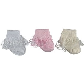 Resim Mdm 12 Adet Yenidoğan Bebek Çorap 4 Paket, Pakette 3 Adet Mevcut Pembe 636956-9 Pembe 