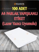 Resim elçinbirlik 100lü Lazer Yazıcılara Uygun Yapışkanlı Parlak Kuşe Etiket A4 