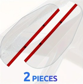 Resim Hightower 2'li Paket Pvc Yan Aynalar İçin Şeffaf Yağmurluk, Su Geçirmez Dayanıklı Koruma 