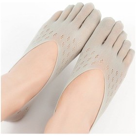 Resim Dofolink Yazlık İnce Açık Üst Beş Parmaklı Çorap - Gri 1 Adet, Soluk, Ters Kaymamaz, Taze Ayak, Toz İyileştirici Rm-k21 Superb 