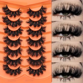 Resim 7 Çift Dramatik Sahte Kirpik - Hacimli Kabarık Kirpikler ile 16-18mm C / D Kıvrım, Başlangıç için 0.07mm Ultra İnce 3D Kürk Kirpikleri, Bayram Etkinlikleri için Yeniden Kullanılabilir Sahne ve Parti Makyajı, Dramatik Göz Makyajı | Kabarık Kirpik Tasarımı 