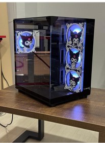 Resim Turbox Teras Kuromi Karakterli Rgb Akvaryum Kasa Siyah 