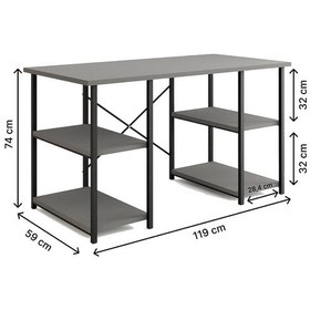 Resim 4 Raflı Çalışma Masası Çam 60x120 