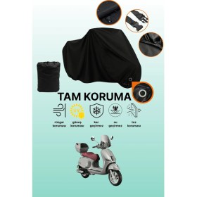 Resim Dokaca Siyah Kilit Uyumlu Rks Bevely 125 Uyumlu Motosiklet Brandası, Koruyucu Örtü 