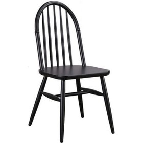 Resim Rustica Classic Ahşap Yemek Sandalyesi Siyah 