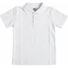 Resim Polo Yaka Tişört Alm Kısa Kol 6-16 Yaş Çocuk Beyaz Okul Tişört/T Beyaz 