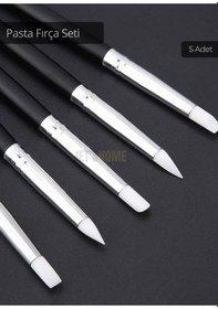 Resim 5 Li Set Pasta Fırçası Silikon Yağlı Boya Fırçası İnce Uçlu Fırça Yüz Boyası Fırçası El İşi Fırça 