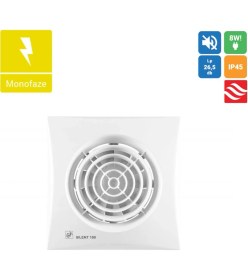Resim Soler&Palau Soler Palau Silent 100 Cz Kanal 100 mm, Hava Debisi 95 m³/h, 26.5 Db Sessiz Tasarruflu Ortam Havalandırma Fanı 