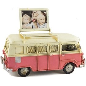 Resim Metal Dekoratif Vosvos Minibüs Çerçeveli Ve Kumbaralı 