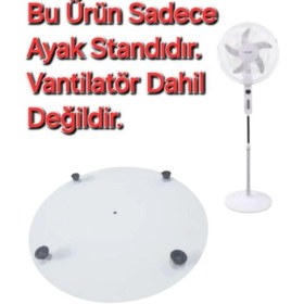Resim Arçelik Uyumlu 16355 Av Vantilatör Ayak Standı Beyaz 