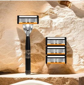 Resim Covenile Erkekler için Premium Paslanmaz Çelik 6 Katman 12 Yedekli Jilet 