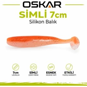 Resim İndirimlab Oskar Simli Silikon Balık 7cm Kokulu 