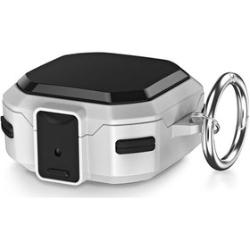 Resim Microsonic Samsung Galaxy Buds 2 Pro Kılıf Darbeye Dayanıklı Sert Koruyucu + Askılık Beyaz 