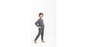 Resim Oil Company Unisex Antrasit Termal Çocuk Içlik Takım 