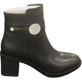 Resim Ventes 9061512z Yandan Fermuarlı 6 Cm Kalın Topuk Günlük Kadın Bot Siyah 