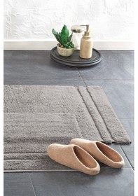 Resim Yataş Bedding Felicia Banyo Paspası Seti - Gri (50x60 cm + 60x100 cm) Gri 