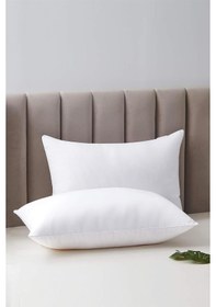 Resim Elyaf Dolgulu 6 Adet Silikon Yastık 50x70 Cm Pamuk Otel Yastık Beyaz Yumuşak Beyaz 