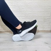 Resim M.P 1501 Siyah-Beyaz Fuspetli Rahat ve Hafif Bayan Spor Ayakkabı 