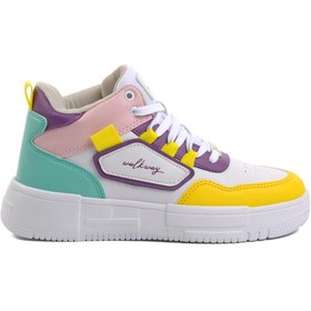 Resim Walkway Nefertiti Beyaz-Sarı Unisex Hi Sneaker 