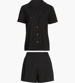 Resim Calvin Klein S/S SHORT SET Kadın Siyah Eşofman Takımı 