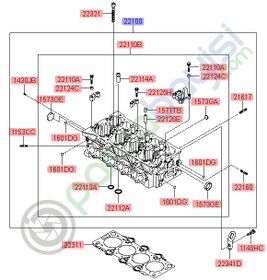 Resim Silindir Kapağı Kia Venga Sportage Ceed Orjinal | 221002A260 