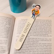 Resim Bahçıvan Karikatürlü Çubuk Kitap Ayracı 
