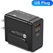 Resim İphone Uyumlu 15/14 + Usb C Pd Qc3.0 20w İçin Kablosuz Şarj Cihazı - Otomatik Us Black 02 