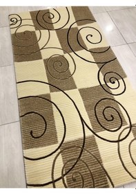 Resim Saray Halı Vizyon 10325 A 100X200 Kahve Krem 2 Metre Yolluk ! 