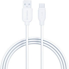 Resim Syrox C71 2.0A 1 M USB-A - Type-C Şarj ve Data Kablosu Beyaz 