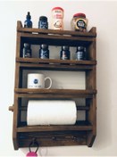 Resim Genel Markalar Masif Ahşap Mutfak Tereği Duvar Rafı Mutfak Dolabı Baharatlık Havluluk Bardaklık Kupalık 