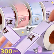 Resim 300 adet Sanrio Rulo Etiketler, Kırtasiye Stickerları, El Yazısı İsim Stickerları, Su Geçirmez Etiket Stickerları 