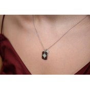 Resim Sientojewels 925 Ayar Gümüş Zirkon Taşlı Arka Kısmından Ayarlanabilir Asansörlü Kutup Yıldızı Bayan Kolye 
