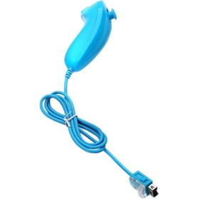 Resim Açık Mavi-nunchuck Nunchuk Video Oyunu Denetleyicisi Nintendo Wii Konsolu İçin Uzaktan 5 Renk 