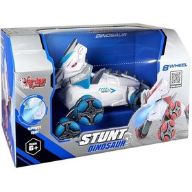 Resim Uzaktan Kumandalı Full Fonksiyon Şarjlı 2,4g 8 Teker Buhar Atan Dinozor Araba Mavi Genel 