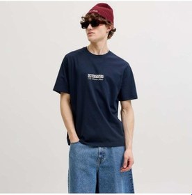 Resim Jack & Jones Jack&jones Savona Box Erkek Lacivert Tişört 