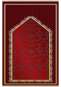 Resim Dijital Baskılı, Yıkanabilir, Yumuşak Dokulu Çocuk Ve Yetişkin Seccade S-dot-sn-049 Kırmızı 