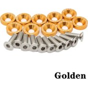 Resim Turcoshop11 Altın M6 Anodize Alüminyum Çember Ve Civata Seti, 20 Parça Araç Modifiye Aksesuarları 
