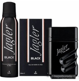 Resim JAGLER Black Erkek Parfüm Seti 90 ml EDT + 150 ml Deodorant Hediyelik Lüks Ambalaj 
