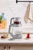 Resim Karaca Glass Tea XL 2 in 1 Cam Çay Makinesi Cool Gray 