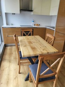 Resim Doğal Ahşap Yemek Masası-70-160-76 Cm-w Ayak 