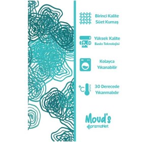 Resim Desenli Baskılı Süet Runner Masa Örtüsü 