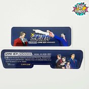 Resim Nintendo GameBoy Advance Arka Yapıştırma Ace Attorney MODEL 05 GBA Back Tag Sticker 