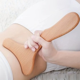 Resim Lateks İçermeyen Ahşap Masaj Aleti - Kas Gerilimi için Ergonomik Gua Sha Tahtası, Sırt ve Karın Masajı, Dolaşımı Teşvik Eder & Rahatlama Sağlar, Doğal Ahşaptan Evde Vücut Bakımı, Sırt Masaj Cihazı 