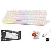 Resim Hadron G508R Beyaz Kablolu Mini Mekanik Red Switch Rgb Oyuncu Klavyesi 