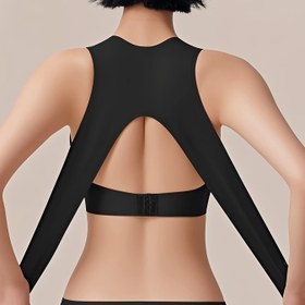 Resim Seamless Kadın Sırt Desteği Sütyeni - Ayarlanabilir Duruş Düzeltici, Çıkarılabilir Pedler, Yüksek Destek ve Nefes Alabilir Tasarım, Sırt, Zarif Düz Renk, Alt Teli Yok, Rahat İç Giyim, Şık İç Giyim, Yüksek Destek İç Giyim 