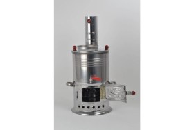 Resim Gri Odun Görünümlü Semaver ve Demlik Takımı, 3,5 Litre, Şık ve Kullanışlı Set 