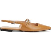 Resim Taba Slingback Deri Ayakkabı 